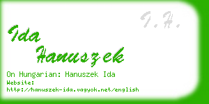 ida hanuszek business card